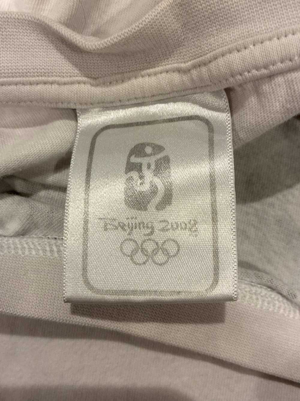 adidas White Tee with Black Architectural Print Beijing 2008 World Cup - Picture 6 of 8